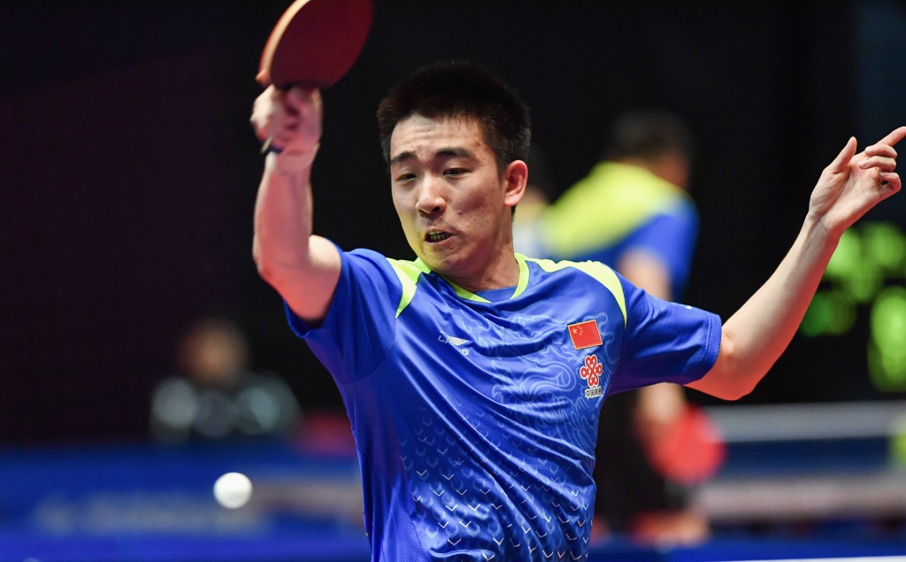 中国队鏖战奥地利队，张继科扛起全队